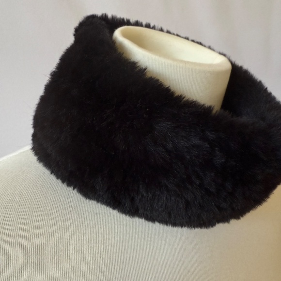 J MCLAUGHLIN TUNDRA HEADWEAR NECK WARMER BLACK FAUX FUR SOFT WINTER CHIC HOLIDAY - Picture 5 of 10